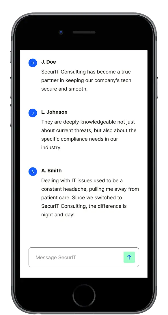 a cell phone with Customer Testimonials